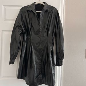 Faux Leather Dress